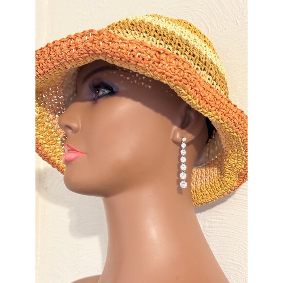 Dazzling 925 Silver Graduated Cz Dangle Earrings - Picture 7 of 7